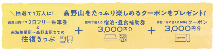 高野山ご招待きっぷ引換券